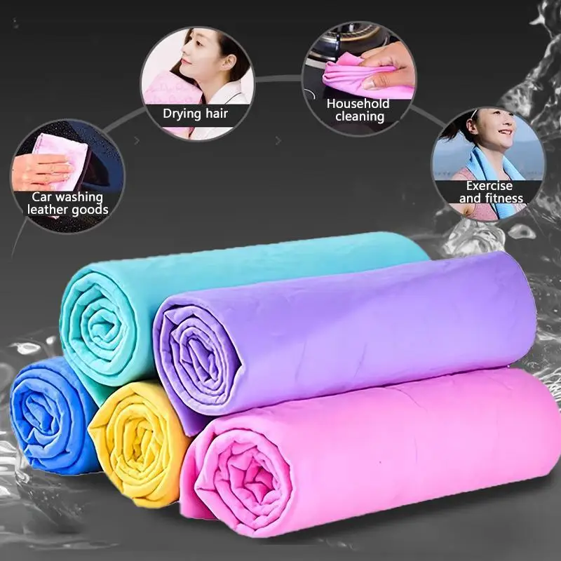 ~Quick-Dry Pet Bath Towel Multi-functional Reusable Ultra Absorbent PVA Microfiber Towel Car Towel