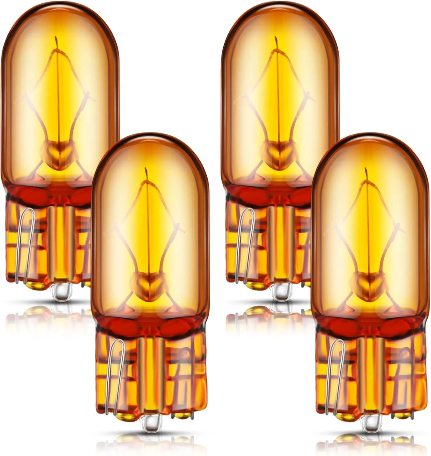

2827NATB 2825 Bulb 12V 5W W2.1 x 9.5D Base Natural Amber Parking Light Side Marker Light Bulbs Front Lights Headlights