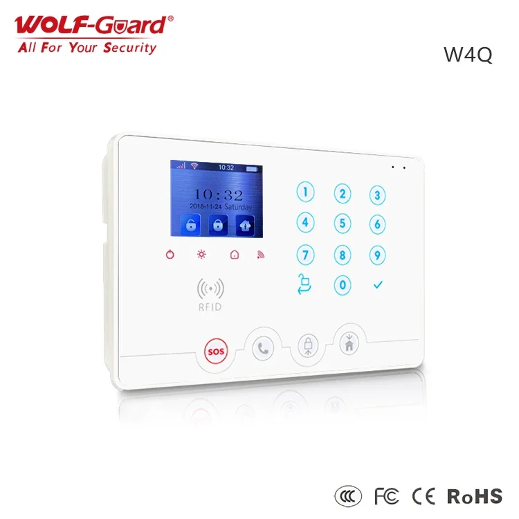 Wolf Guard SmartLife App 433MHz Smart Home 4G GSM WiFi Tuya Alarm System Wireless Burglar Security Alarm Kit tuya