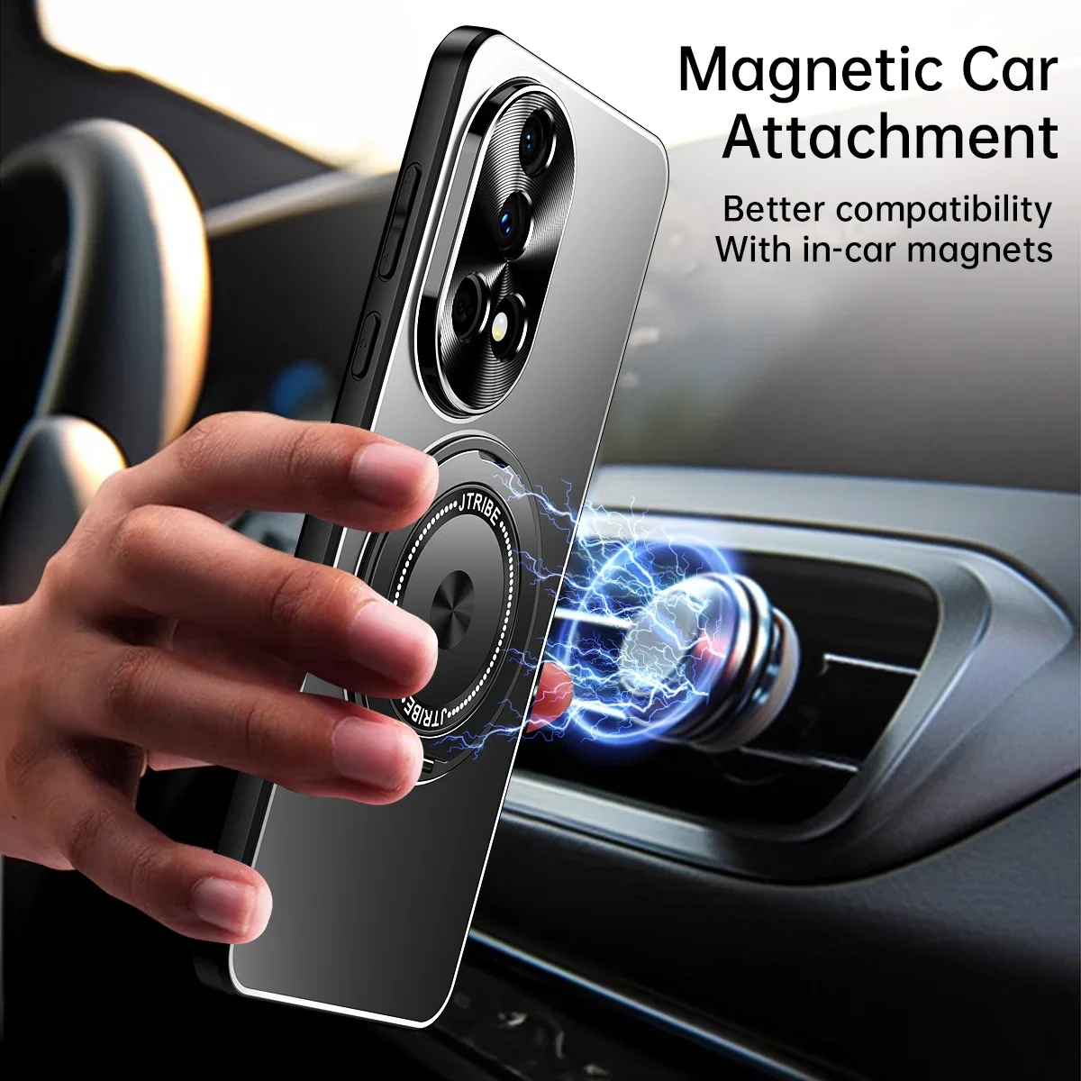 Untuk Huawei Nova 11 12S Casing Ponsel Matte Keras dengan Cincin Penutup Belakang Pelindung Magnetik untuk Huawei Nova 13 12 Pro Cangkang Ponsel