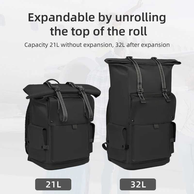 EURCOOL New Design Kingsons BSCI Expandable Travel Backpack with Usb Large Capacity Laptop Backpack with Pockets