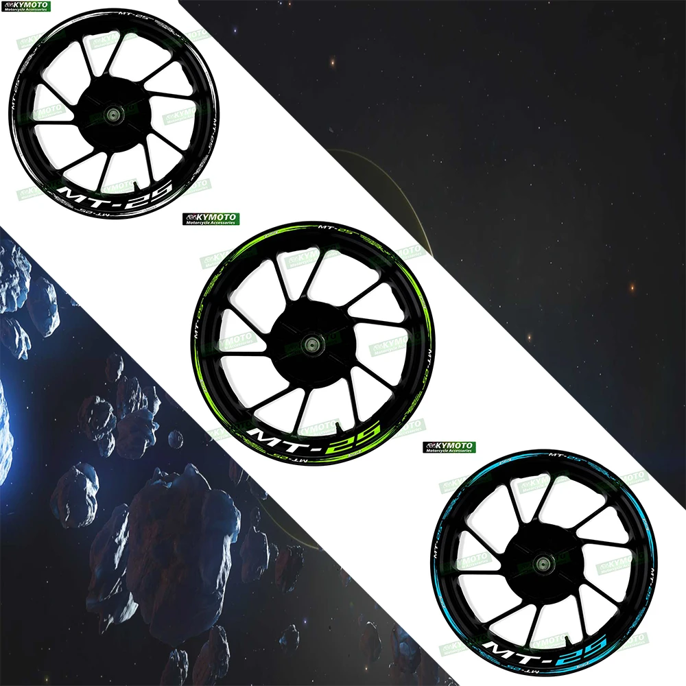 

For MT-25 MT25 motorcycle accessories 17 inch front and rear wheel stickers modified reflective wheel rim stickers decoration