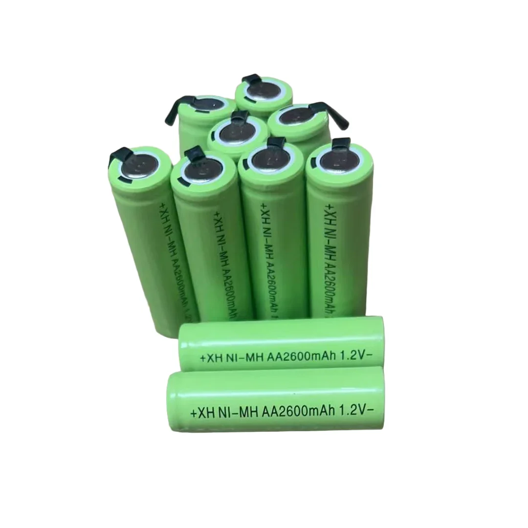 ​ ​ AA Ni-MH Akku 1,2V 2600mAh Tabs 4-40 Stück - 2A Schnellladung, 500 Zyklen für Taschenlampen/Solarleuchten/Fernbedienungen
