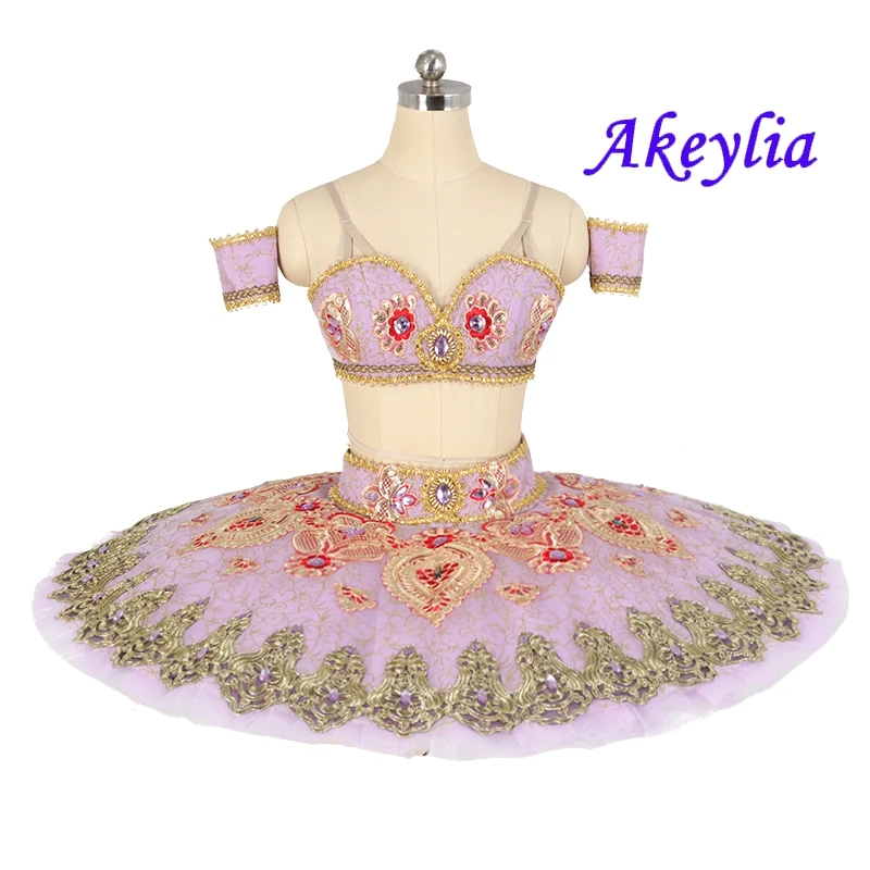 La Corsaire Professional ballet tutu red peformance green classical pancake stage costume La Bayadere ballet tutu purple JN0184B