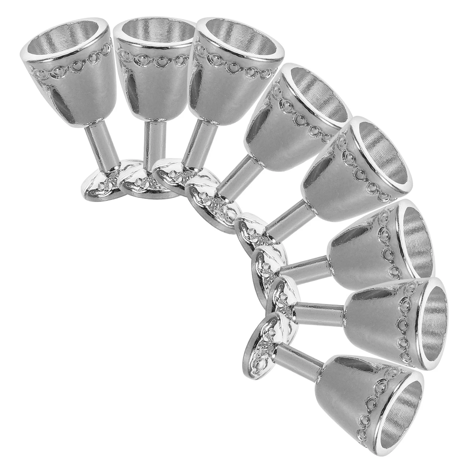 Juego de 8 Copas de Vino Pequeñas Vintage, Mini Copas de Cáliz Retro, Accesorios de Cocina para Casa de Muñecas, Juego de Fiesta, Copa de Cáliz Vintage