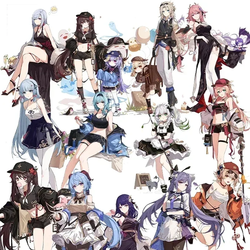 Anime Figur Impact Noelle Diluc Barbara Neues Modell Niedlicher Acrylständer Modellplatte Schreibtischdekoration Stehend für Freundengeschenke