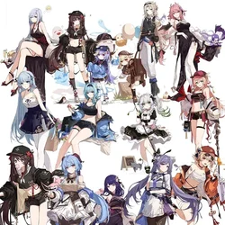 Anime Figure Impact Noelle Diluc Barbara New Model Cute Acrylic Stand Model Plate Desk Decor Standing for Friend Gifts