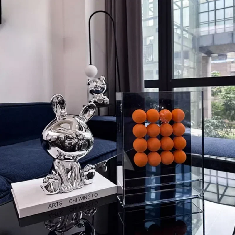 Acrylic Sponge Ball Moulding Figurines Decorative Painting Living Room Desktop Figurines Aesthetic Luxury Home Decor JJ700