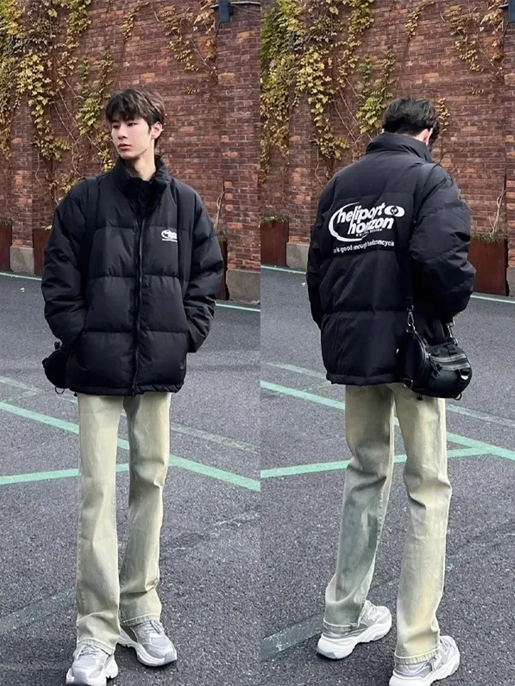 

Extended Length Straight Leg Men's Jeans Yellow Mud American High Street Sle Low Waist Thiened Winter Youth Faion