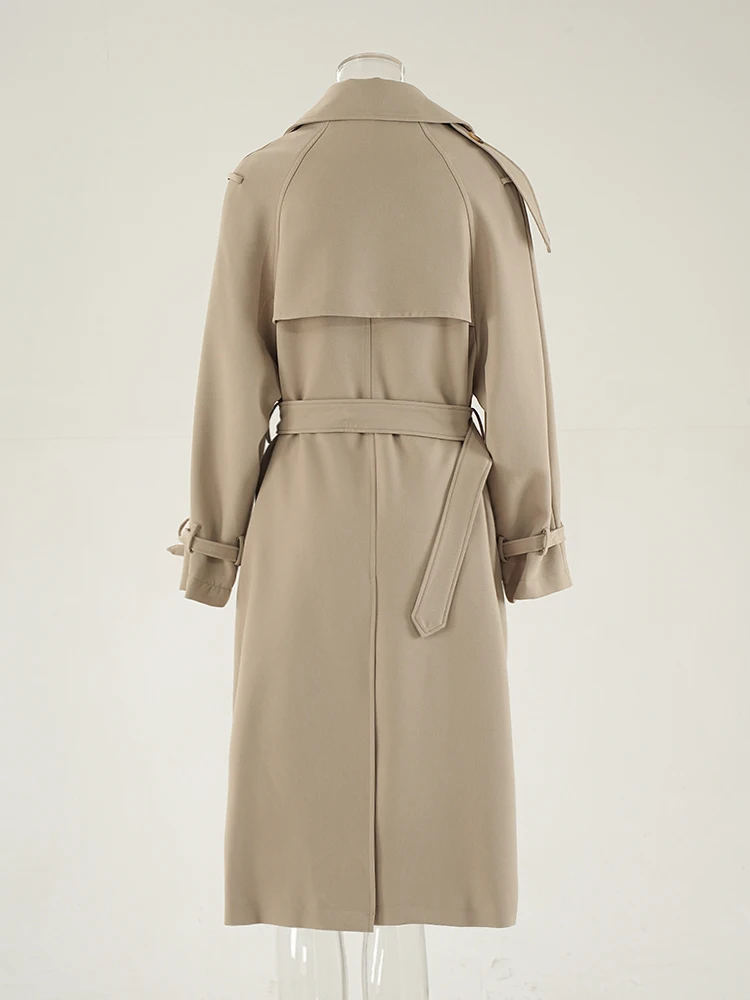 DEAT-Manteau tringent similaire pour femme, revers At, double boutonnage, manches longues, ceintures, coupe-vent, automne, nouvelle marée, mode 2024, CPG1934