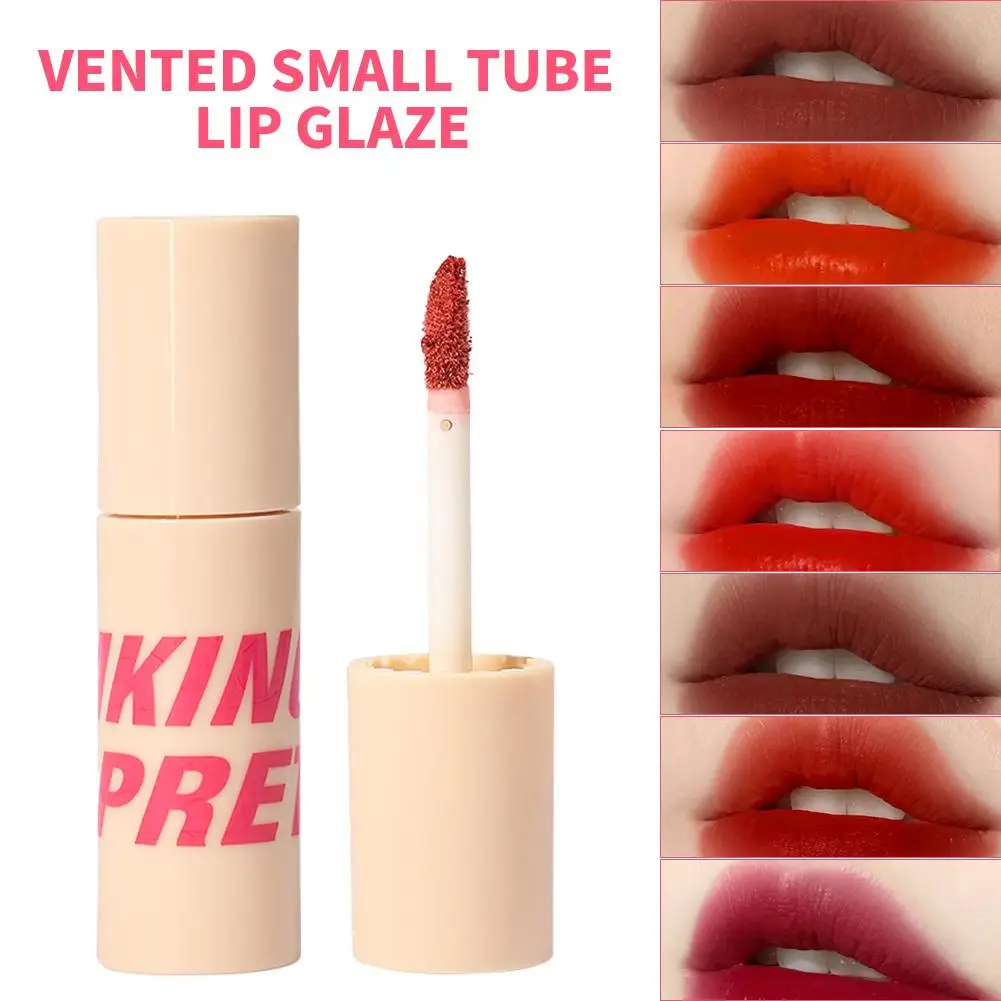 7 kleuren matte lipgloss waterdicht gemakkelijk te dragen fluwelen vloeistof naakt modder roos lippenstift bruine make-up lip blijvende lippen rood N2N9