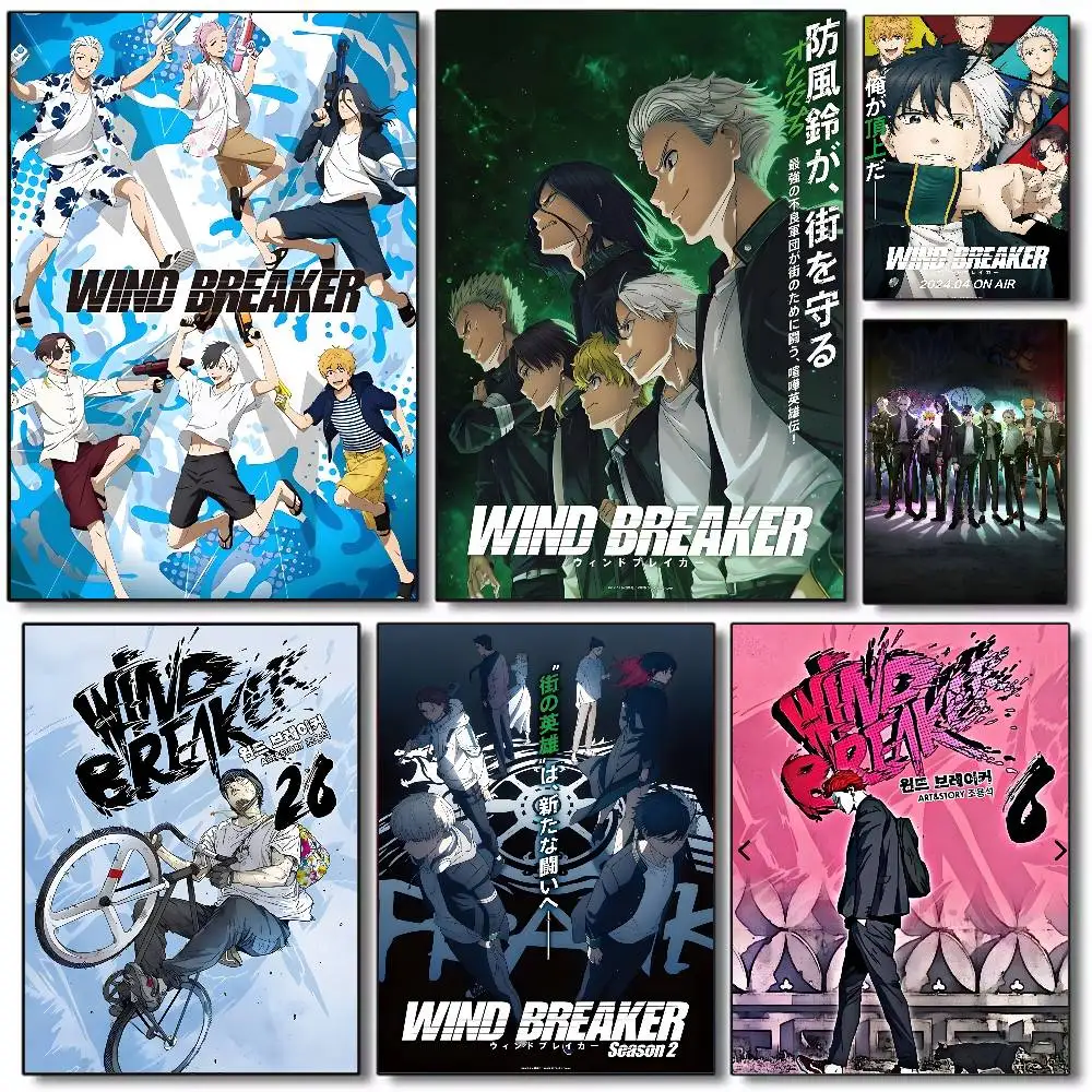 

W-Wind BREAKER ANIME Poster HD art sticky wall waterproof home living room bedroom bar aesthetic decoration