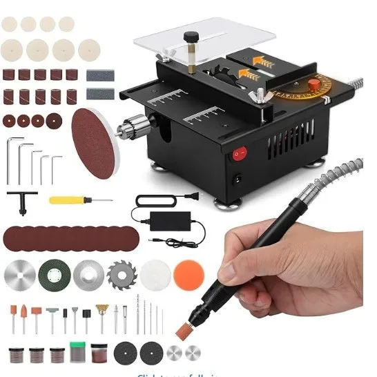 New Angle Style Micro Desktop Small Table Saw DIY Woodworking Acrylic PVC Electric Saw Precision Model Saw