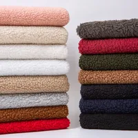 160cmx50cm Lamb Wool Fabric Thickening Coral Fleece Plush Warmth Lining Carpet Doll Large Particles Lamb Wool Clothing Fabrics