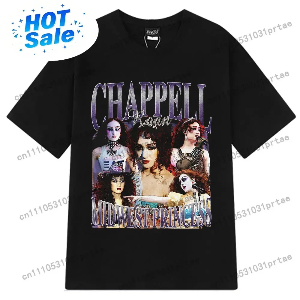 Chappell Roan Midwest Princess Tshirt Men Women Vintage Fashion Country Music T Shirts Cotton Oversized Y2k Harajuku T-shirts