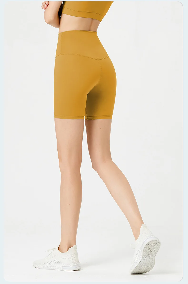 

Silky Nude yoga Shorts Women's Hip-lifting Quick-drying Fitness Cycling Pants Tight High-Waisted Breathable Leggings gym Clothes