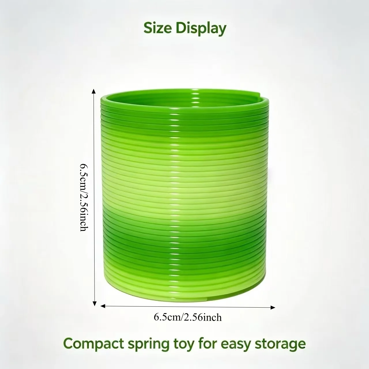 1/3/6pcs  Gradient Green Magic Rainbow Spring Toy Elastic Plastic Spiral Fidget Toy  Creative Party Favors for Kids
