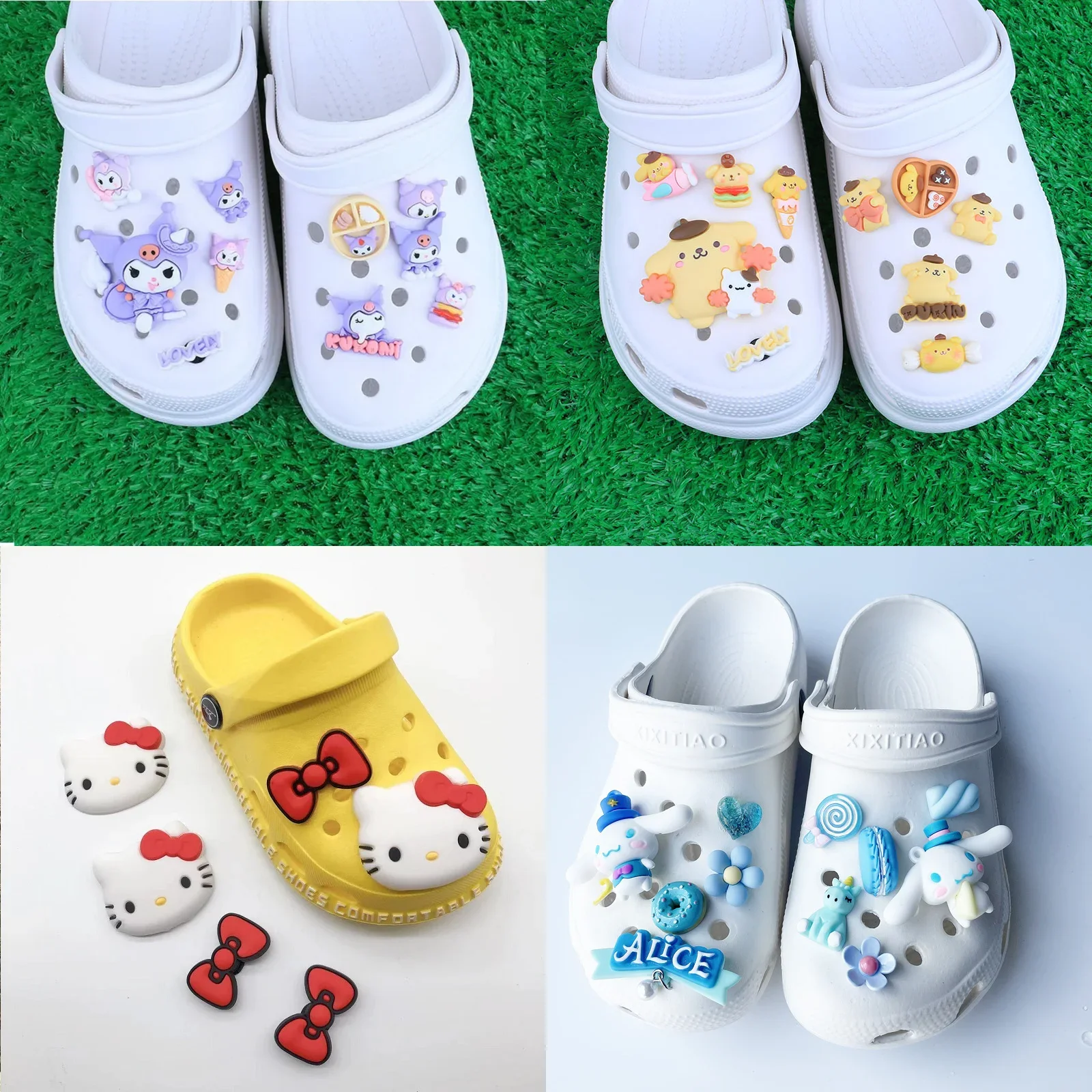 

Sanrio Shoe Accessories, Kawaii Hello Kitty, Kulomi, Yugui Dog, Anime Shoe Accessories, Shoe Flowers, Children's Holiday Gifts