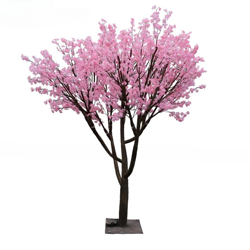 

Simulation cherry blossom tree, hotel wedding, window, floor-to-ceiling artificial green plant decoration set