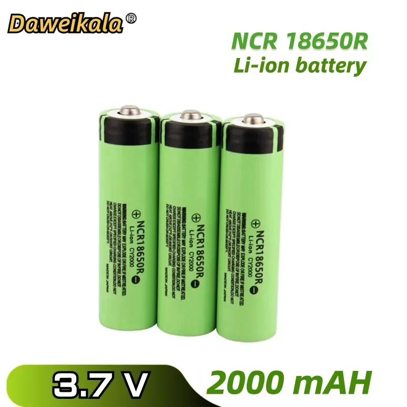 Original NCR18650R 3.7V 2000mAh 18650 Lithium Rechargeable Battery For Flashlight Headlamp