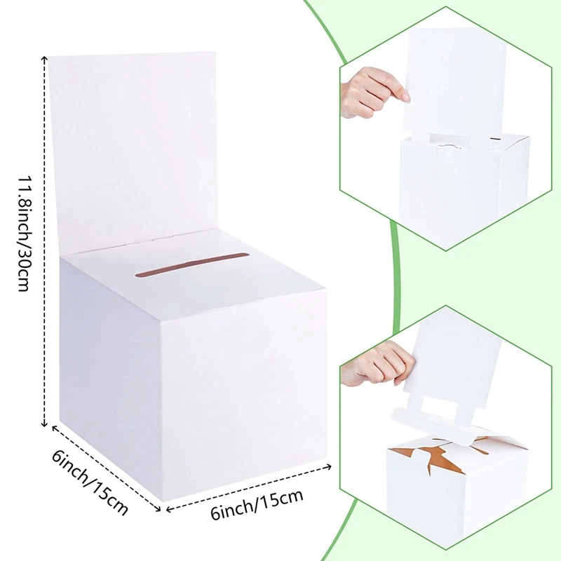 

30 Pack Raffle Boxes Ballot Box Raffle Box Donation Box For Fundraising With Slot For Ticket And Removable Charity Box