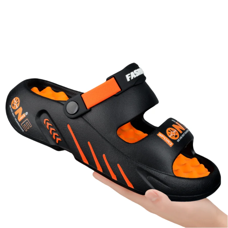 Novedad de verano, zapatillas de masaje para hombre, sandalias para exteriores, sandalias suaves cómodas para la playa, zapatos informales para interiores, sandalias para hombre de talla grande 47 48