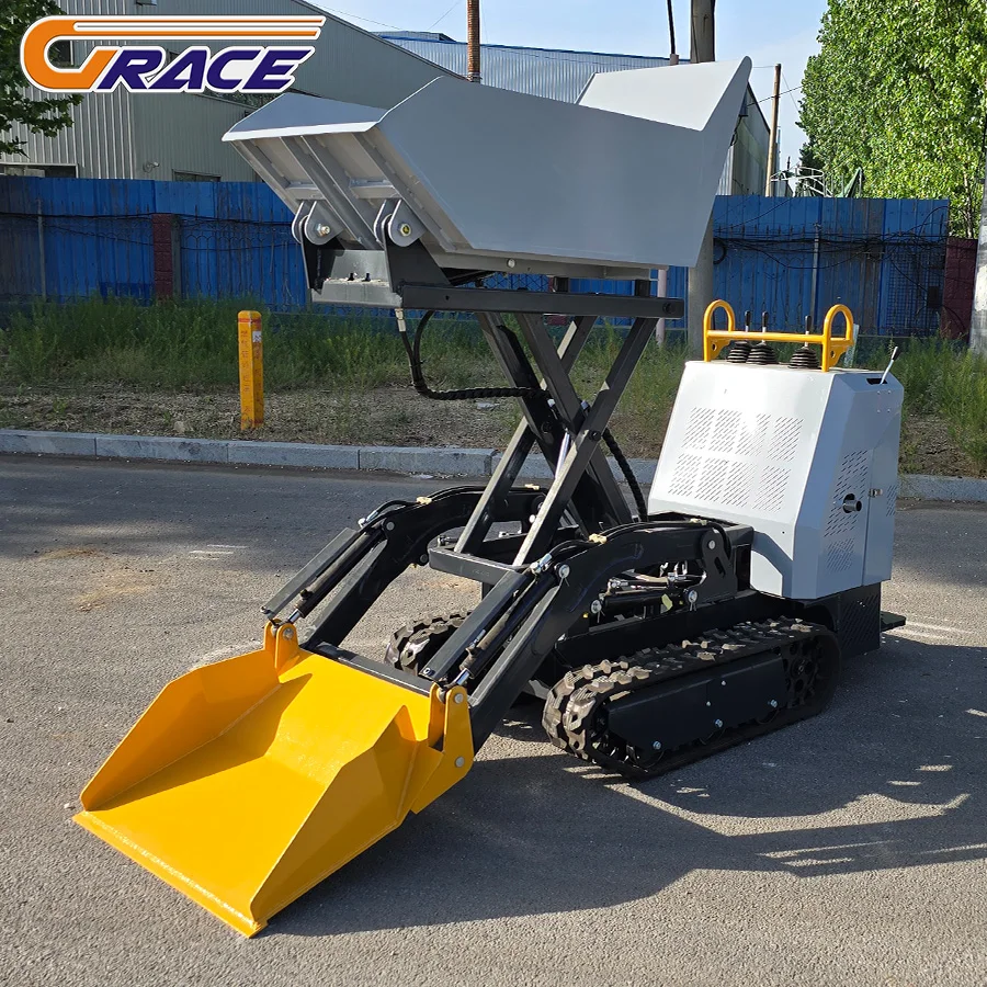 عالية الأداء 1000 كجم منجم زراعي مجنزرة الناقل قلابة قلابة زاحفة صغيرة #1