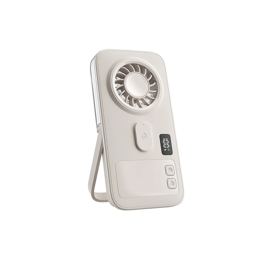 2026 New Handheld Spray Fan, Compact and Portable Digital Display USB Outdoor Humidification and Hydration Mini Fan