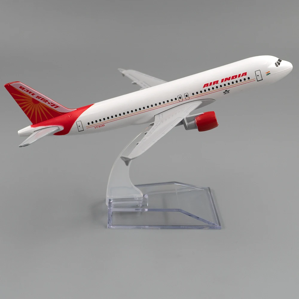 1/400 Scale Alloy Aircraft Airbus a320 Air India 16cm Plane Model Toys Decoration Children Kids Gift for Collection