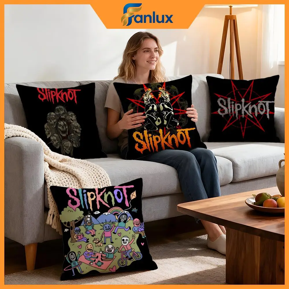 Band Slipknot Cushion Cover 4Pcs Decorative Covers Soft Cushion Case for Sofa Couch Decor 40x40 45x45 Pillowcases