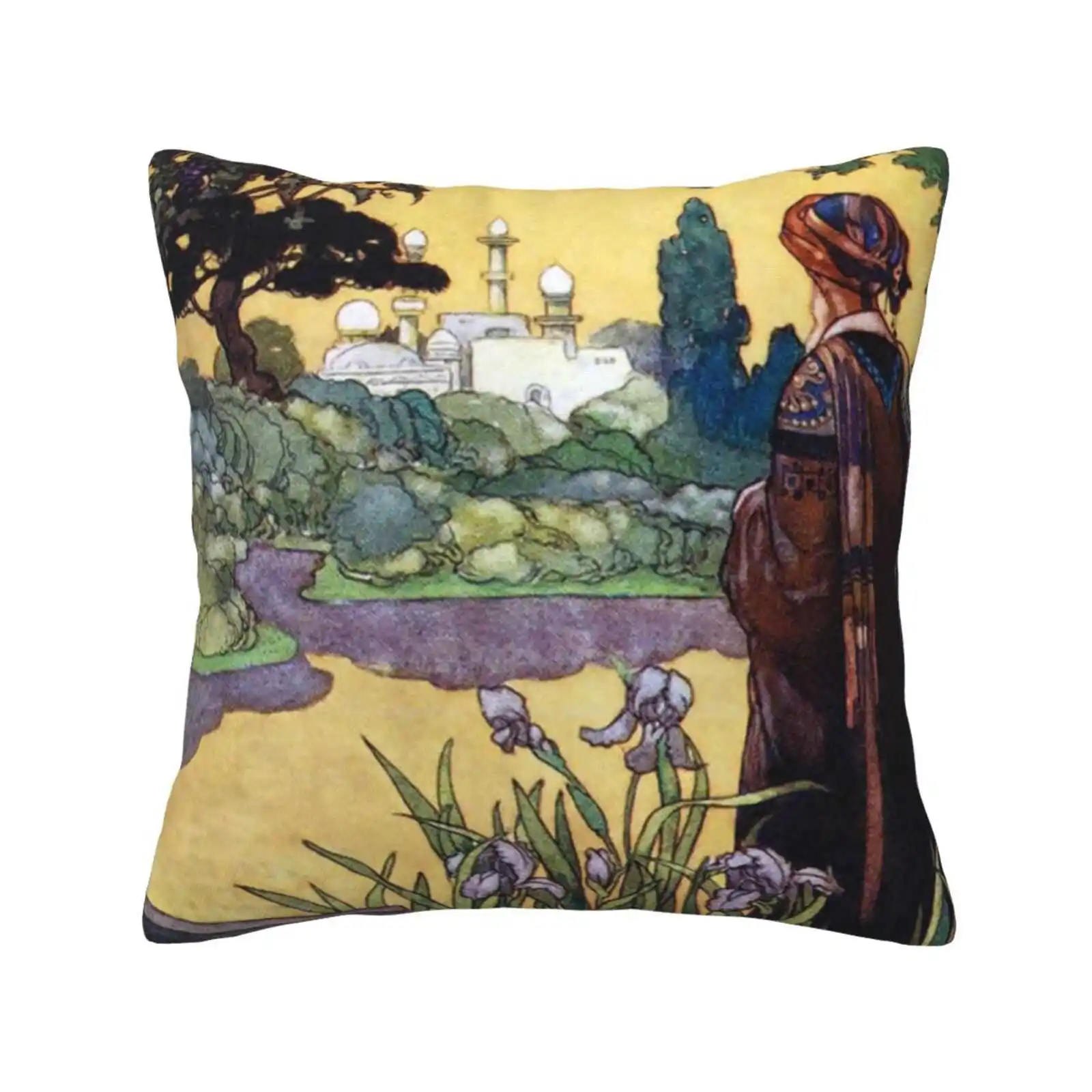 The Rubaiyat-Quatrain V-Rene Bull Fashion Sofa Throw Pillow Cover Pillowcase Rene Bull Rubaiyat Omar Kayyam Quatrain Poem