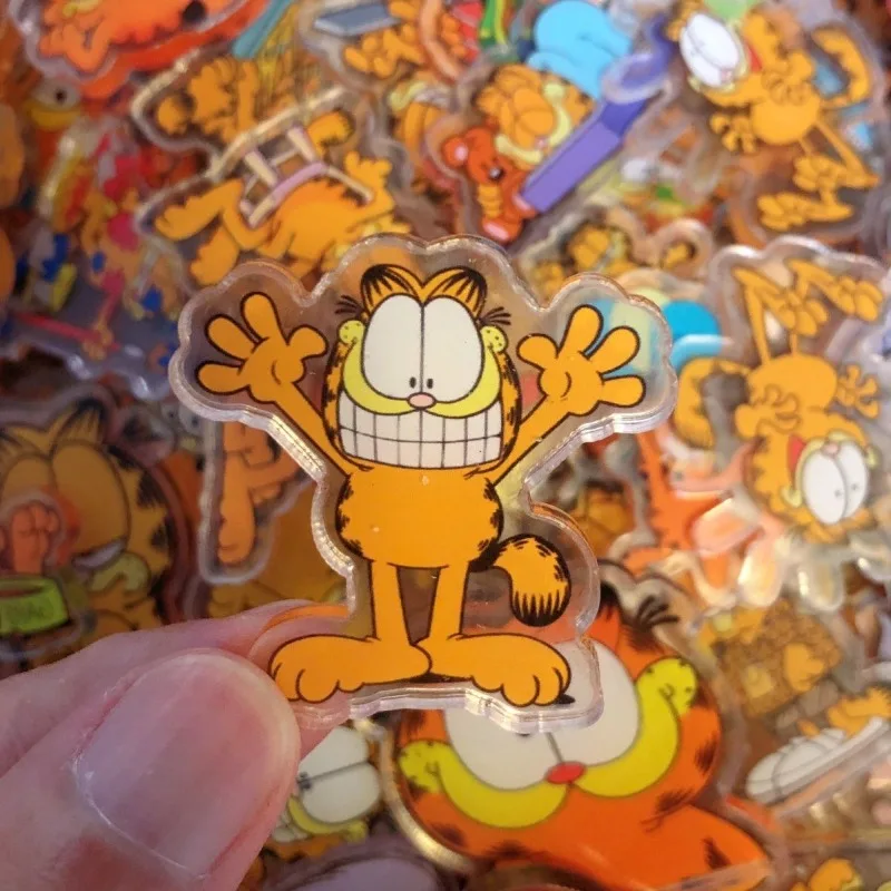 Garfield Cute Cartoon 4cm Alien Acrylic Sheet Jewelry Anime Creative Personality DIY Best Friend Student Handmade Storage Patch