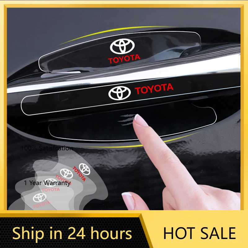 

Колпаки ступиц, 4 шт./компл., прозрачная защитная пленка на ручку автомобиля, наклейки на дверь автомобиля для Toyota Corolla Camry Rav4 Yaris hilux Priu