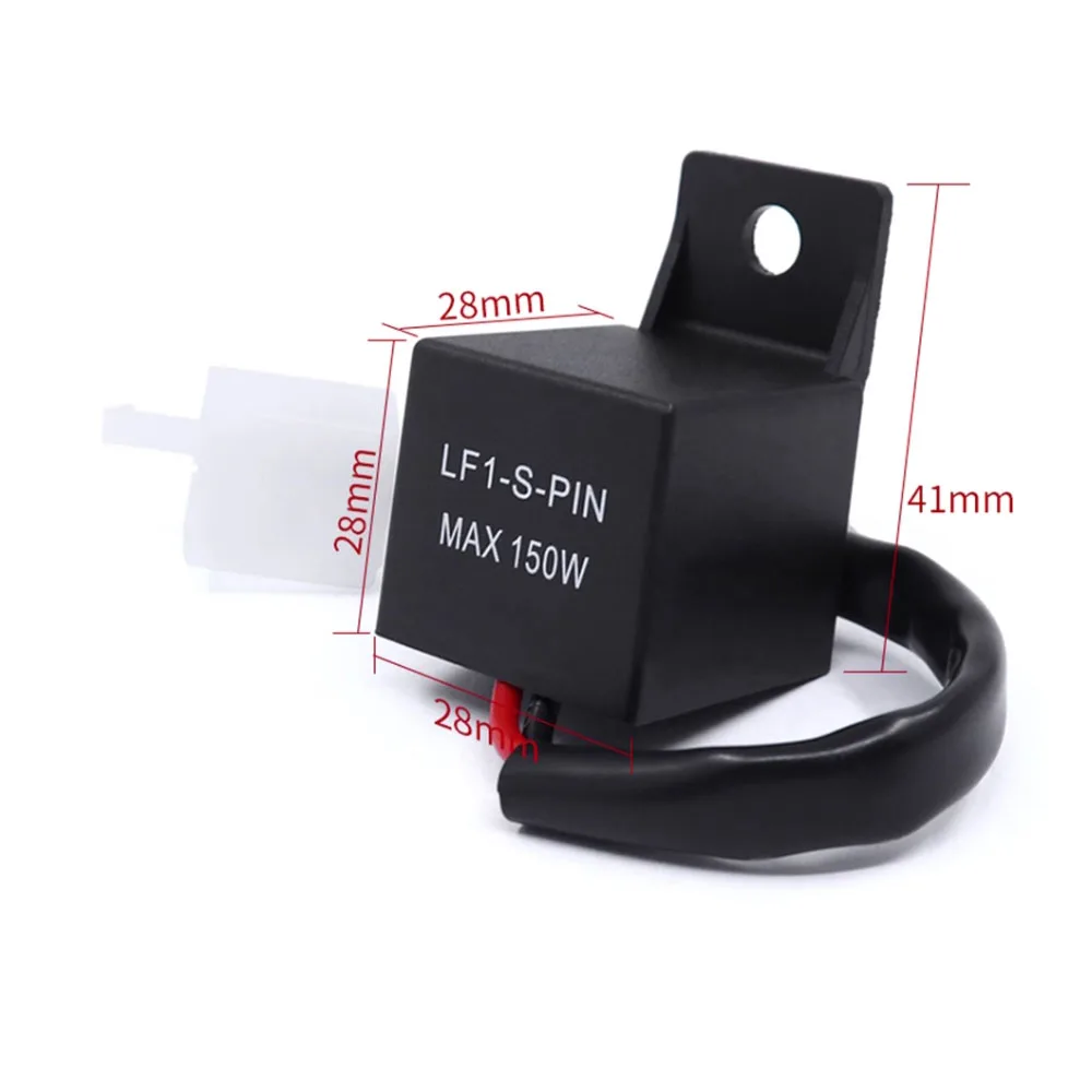 Taidacent 12V 2 Pin LED Flasher Relay Adjustable Bulbs Flashing Relay Light Hyper Flash Relay for Car Motorcycle Led Turn Signal