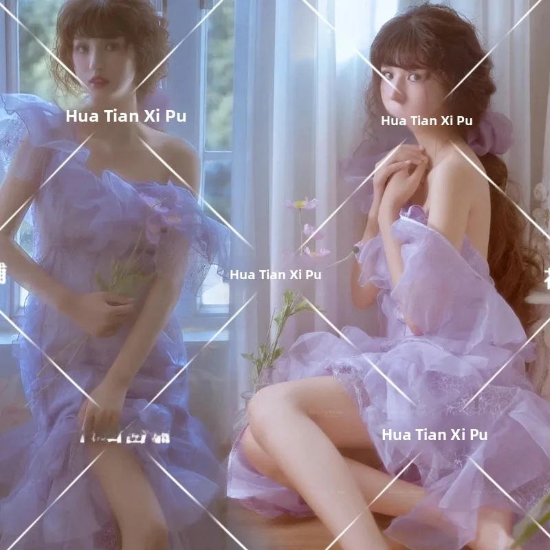 

Pure Desire Photography Costume Glittering See-through Retro Style Private Studio Art Photo Shoots for Young Women