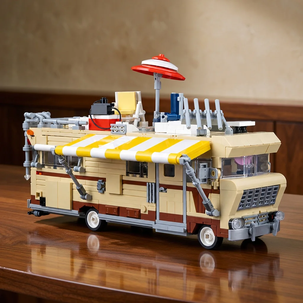 

MOC Apocalypse Survival RV Building Blocks Retro Motorhome Bricks Model DIY Construction Toy Desktop Decoration Gift for Fans