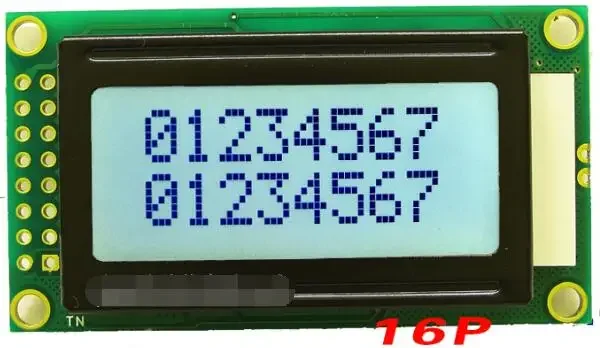 

SMR0802-B серый белый экран 0802B символьный точечный матричный ЖК-модуль серый белый фон черные слова 5 в 3,3 В 8*2 точечная матрица