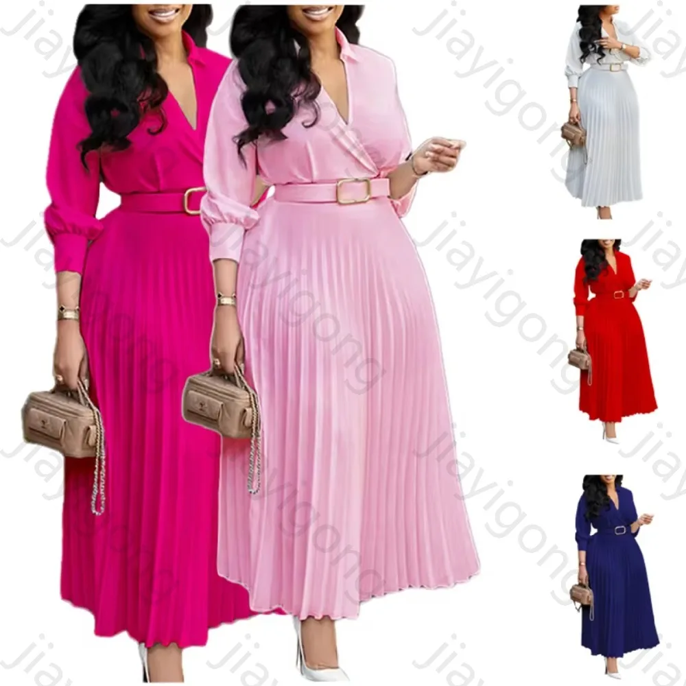 

Customized V-Neck 3/4 Sleeves Pleat Evening Dresses Elegant Celebrity Dress Exquisite High Quality Prom Party Gowns for Women