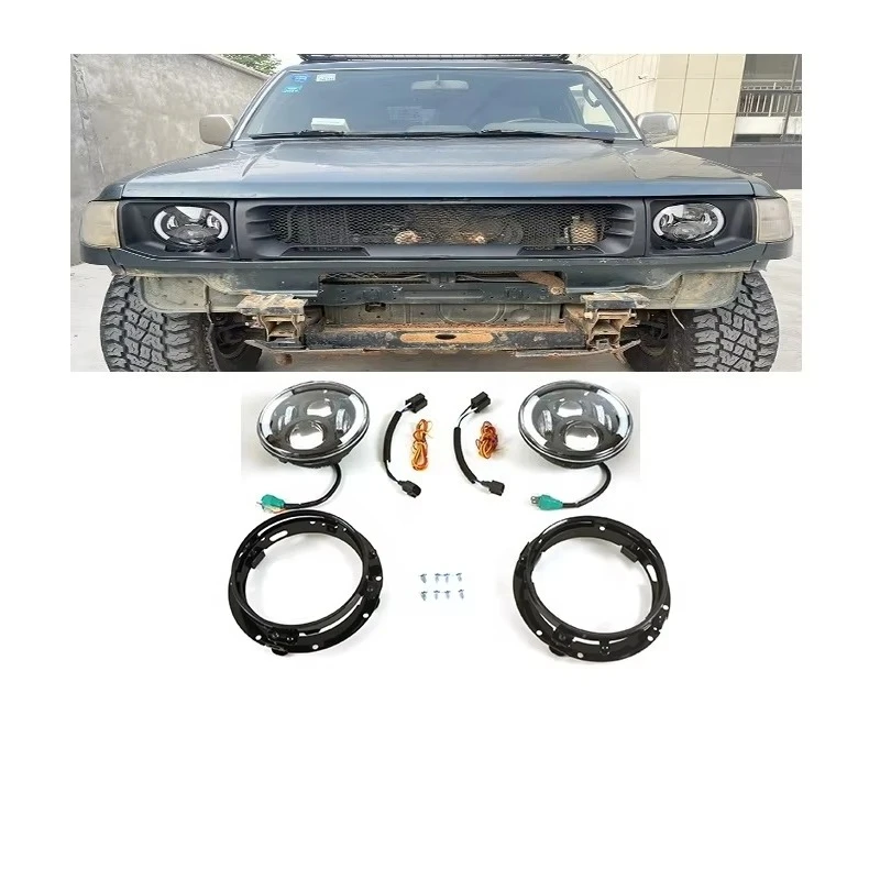 1106 HOT 4x4 Off Road Auto Parts Other Exterior Accessories Car Head Lamp Headlights With Brackets Set Fit for PAJERO V33 V43 19