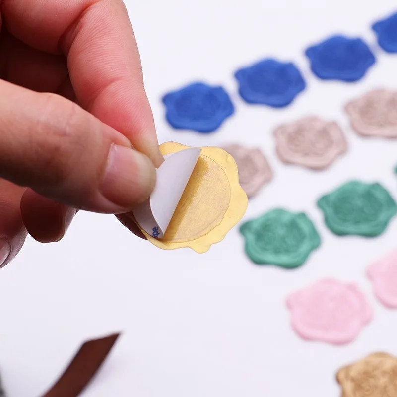 

10pcs Eucalyptus Wedding Invitation Envelope Seal Stickers, 5 colors Wax Seal Stickers Self-Adhesive Olive Stickers