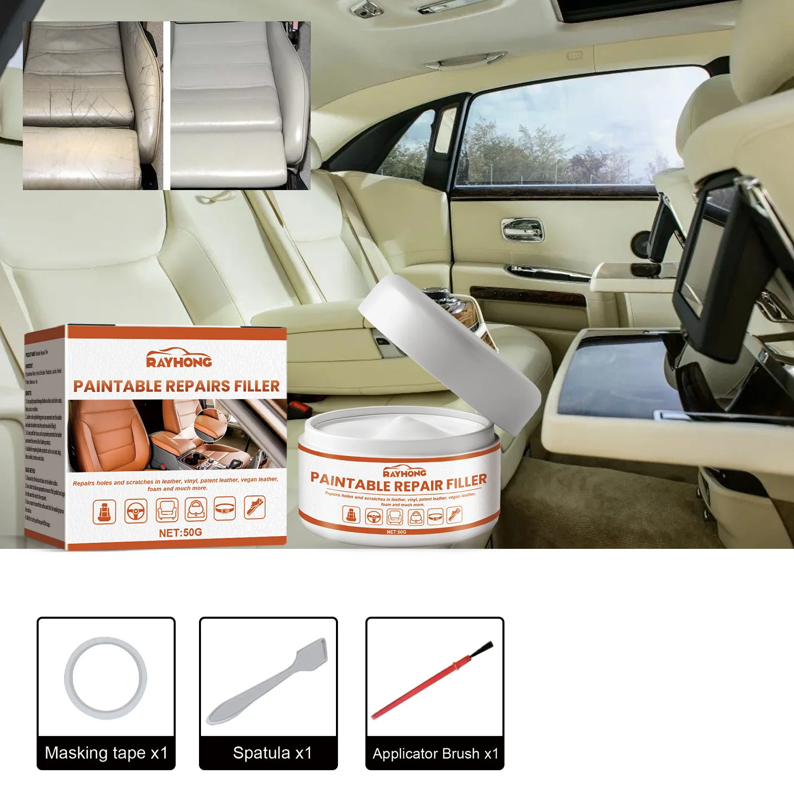 Leather Filling Paste Car Seat Leather Sofa Bag Shoes and Clothing Care Paste