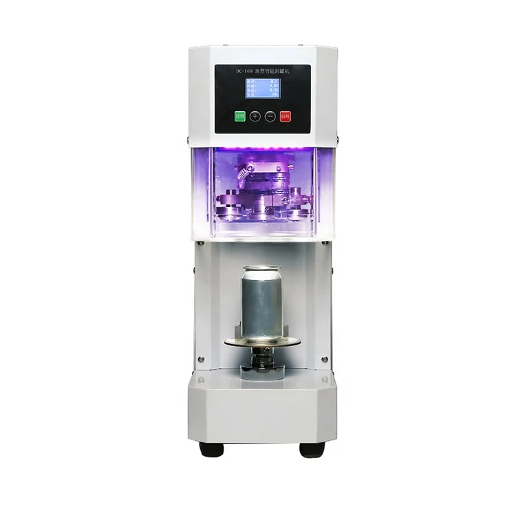 

Factory Automatic Rotating Commercial Soda Beer Can Seamer Beverage Bottles Sealing Machine