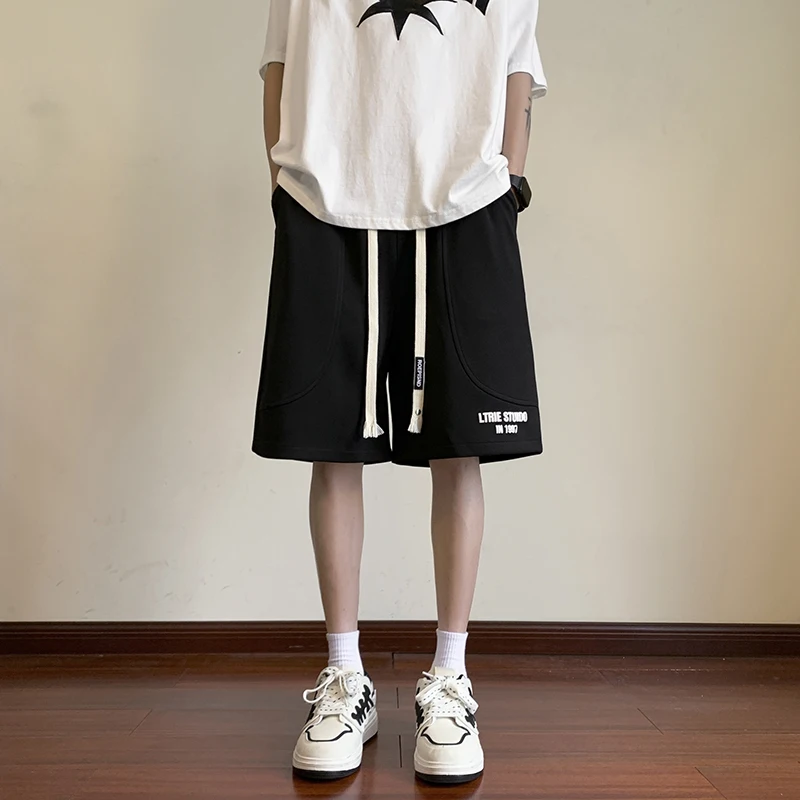 

Повседневные свободные шорты для мужчин, летние, тонкие, для бега, для активного отдыха, баскетбольные, средней длины, дышащие, удобные, прямого кроя.