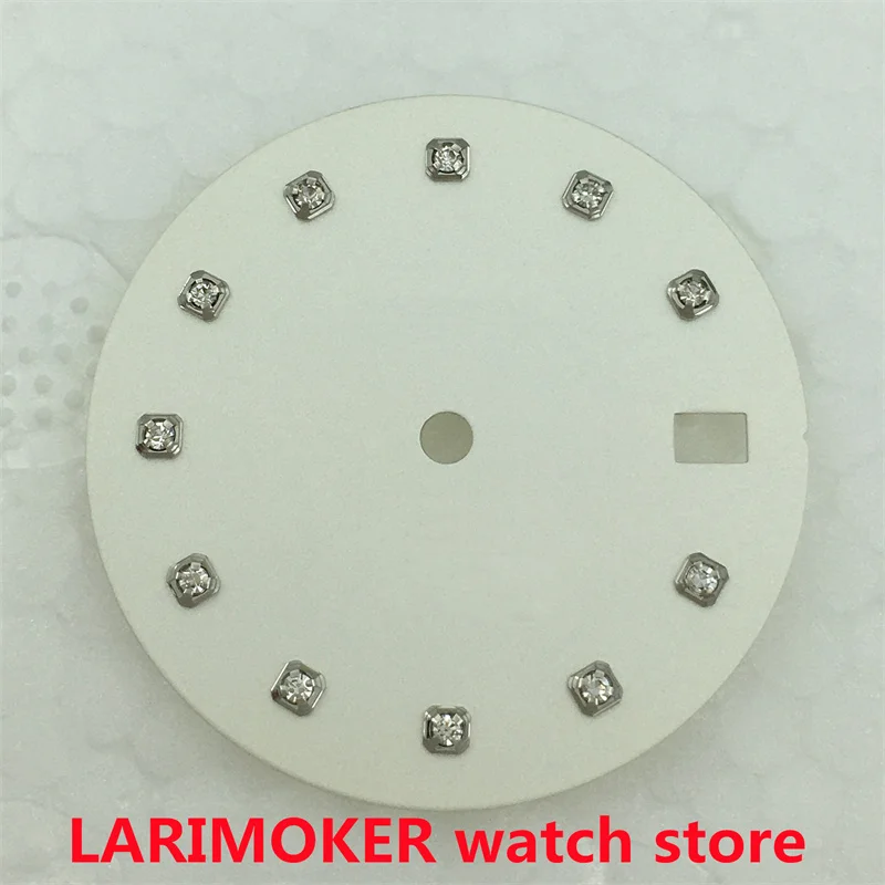 BLIGER/nologo 29MM schwarz weiß blau grün gold uhr zifferblatt diamant skala geeignet für NH35 bewegung