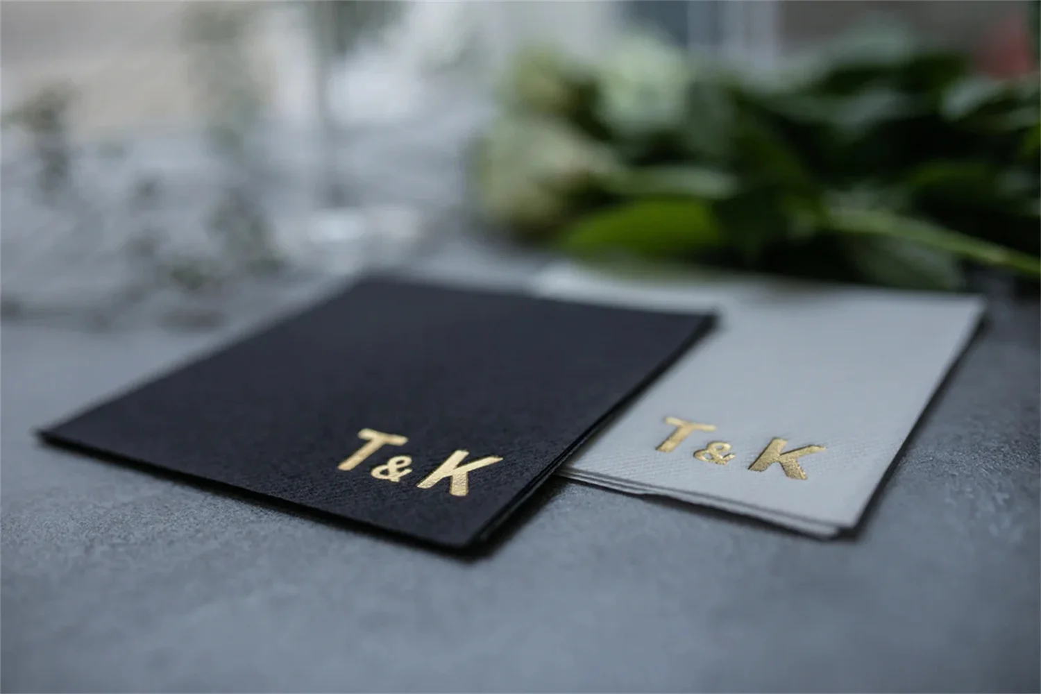 50 PCS Personalized cocktail Napkins wedding, soft linen like, airlaid Custom wedding Napkins, Napkins for wedding, Monogramed N