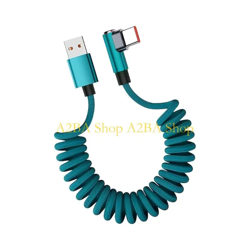A2BA Spring Type C Cable 120W Super Fast Charging For Office And Home Use