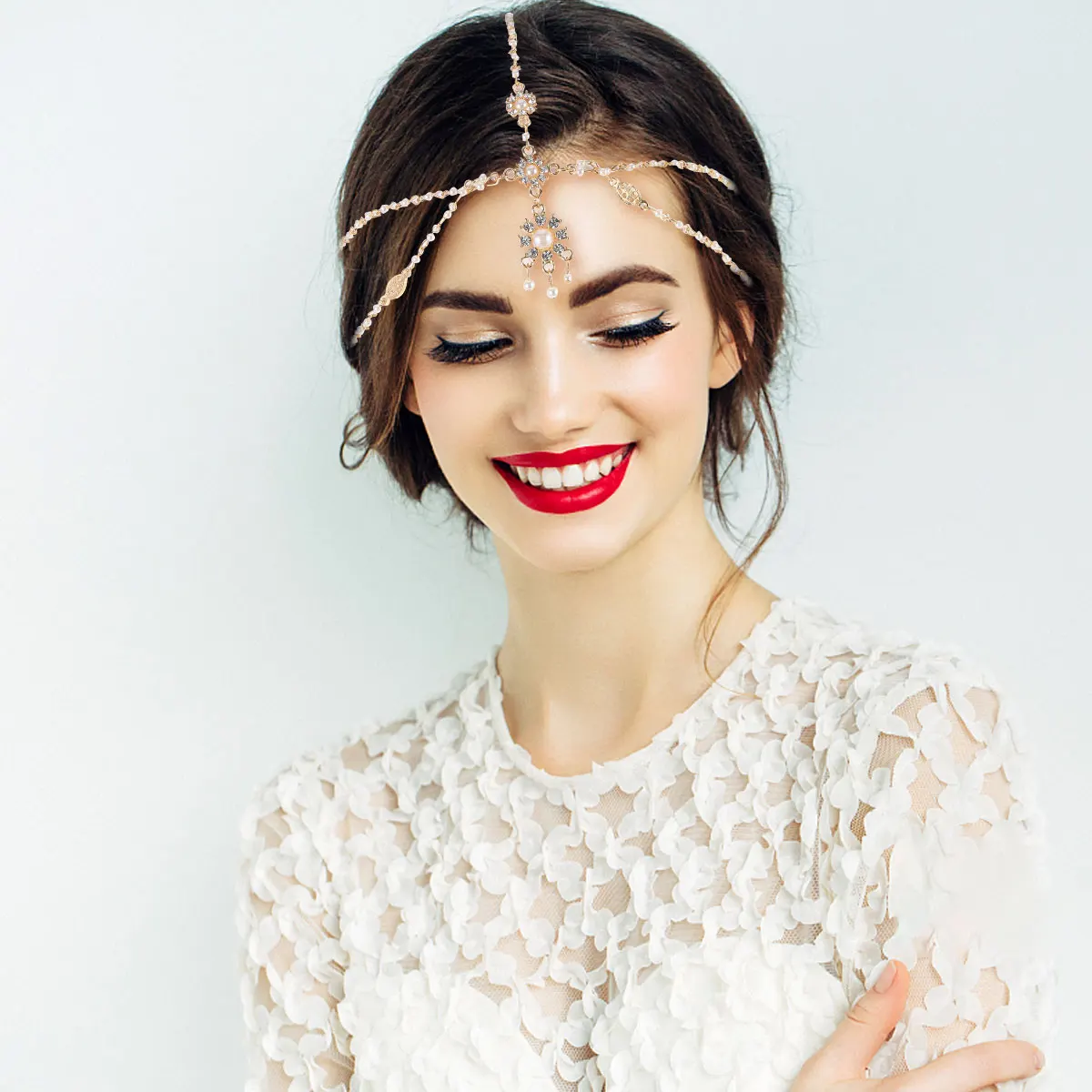 

Pearl Tassel Headdress Flower Hair Jewelry Elegant Headwear For Women Party Ball Accessory Fine Craftsmanship High Quality