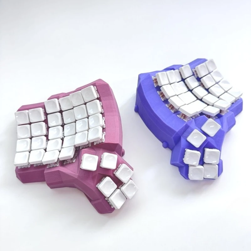 Dactyl Manuform Split-Tastatur-Kit 4x6 Custom Hot Swap Wired Single-Mode Split Mechanical Keyboard Vial Type C Keyboard Kit Game