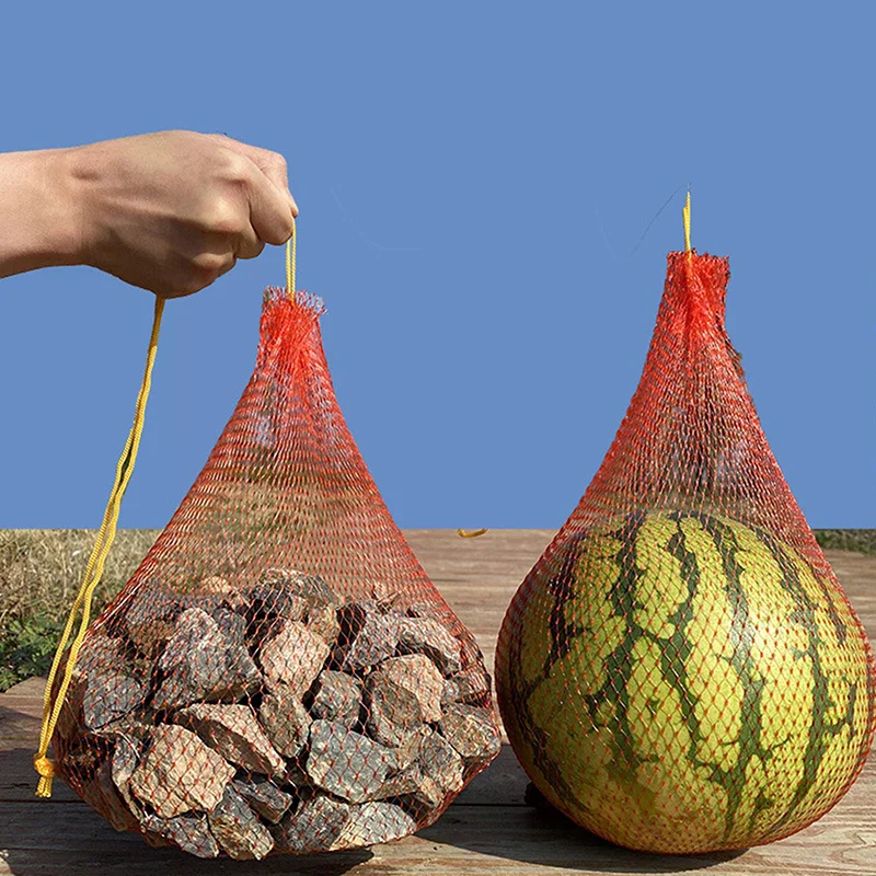 Garden Cucumbers Growing Storage Mesh Net Vegetable Bags Hanging Watermelon Grow Net Bags Reusable Cantaloupes Mesh Net 100pcs
