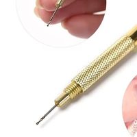 Gold Stainless Steel Nail Rivet Piercing Pen Nail Hand Dangle Drill Hole Maker Perforated Punk Nail Piercing Art Dangle Charms